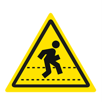 WARNING SIGN OF PEDESTRIAN CROSSWALK