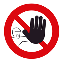 PROHIBITION SIGN : NO ACCESS FOR UNAUTHORISED PERSONS