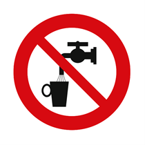 PROHIBITION SIGN : NON POTABLE WATER