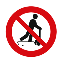 PROHIBITION SIGN : DO NOT RIDE ON FORKLIFT