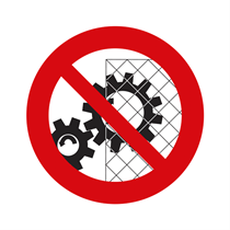 PROHIBITION SIGN : DO NOT REMOVE SAFETY DEVICE