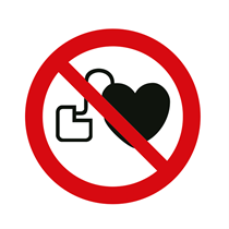 PROHIBITION SIGN : NO PACEMAKERS