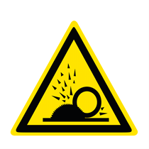 WARNING SIGN OF SPLINTERS RELEASE DANGER