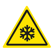 WARNING SIGN OF LOW TEMPERATURE