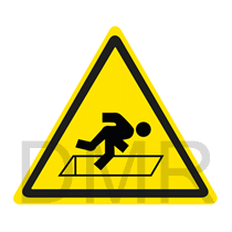 WARNING SIGN OF FALLING FOR OPENING IN THE FLOOR