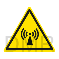 WARNING SIGN OF HIGH FREQUENCY FIELD 