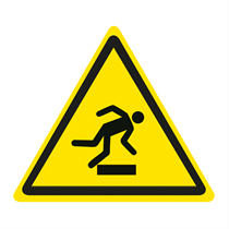 WARNING SIGN OF TRIPPING HAZARD