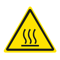 WARNING SIGN OF HOT SURFACE HAZARD
