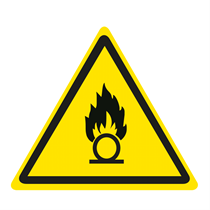 WARNING SIGN OF OXIDISING SUBSTANCES HAZARD