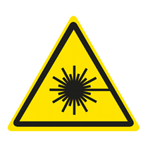 WARNING SIGN OF LASER BEAM
