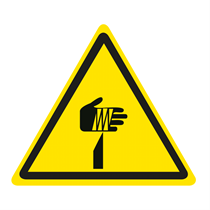 WARNING SIGN OF CUTTING HAZARD