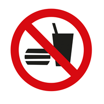 PROHIBITION SIGN : NO FOOD OR DRINK