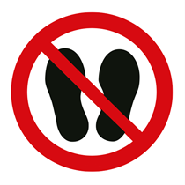 PROHIBITION SIGN : DO NOT STEP