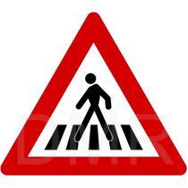 WARNING SIGN OF PEDESTRIAN CROSSING