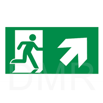 SEGNALE IN ALLUMINIO USCITA DI EMERGENZA CON FRECCIA FOTOLUMINESCENTE