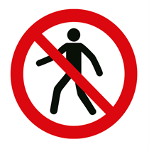 NO PEDESTRIAN ACCESS SIGN