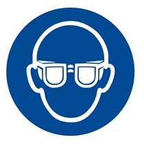 CARTELLO OBBLIGO OCCHIALI DI PROTEZIONE