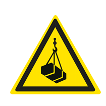 SUSPENDEND LOADS HAZARD SIGN