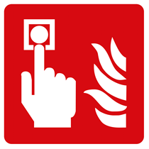 ALUMINUM FIRE ALARM BUTTON SIGN 