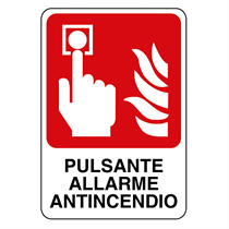 ALUMINUM SIGN - FIRE ALARM BUTTON